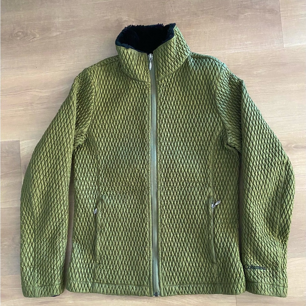Columbia Sportswear Women’s Green Light Jacket Quilted‎ Front Zip Pockets Size